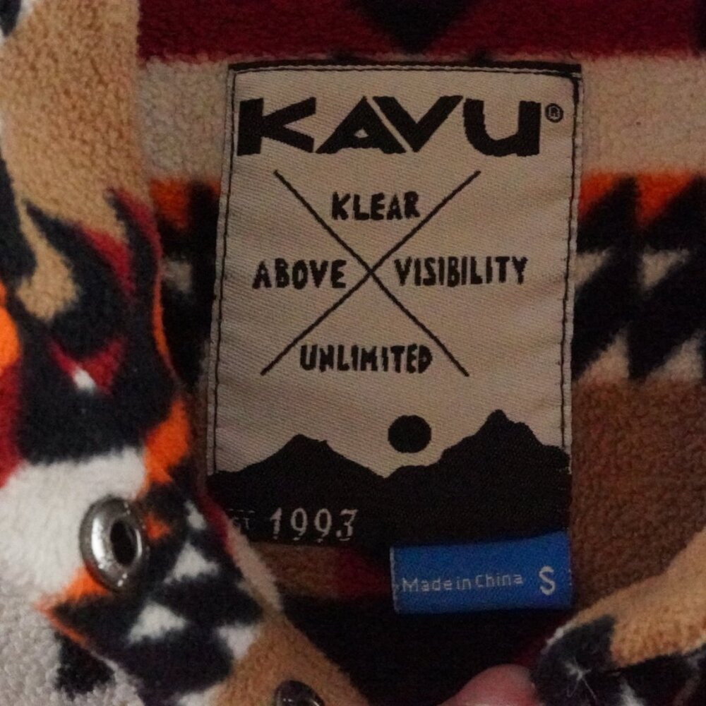Kavu Women's Aztec Half-Zip Pullover - Tan, Orange, Black, White - Picture 5 of 11